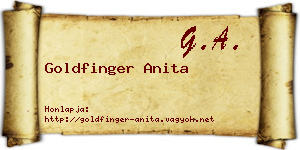 Goldfinger Anita névjegykártya